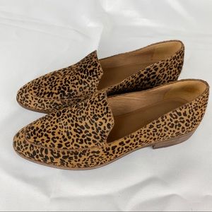 Madewell Frances Loafer Mini Leopard Calf Hair Sz 7.5